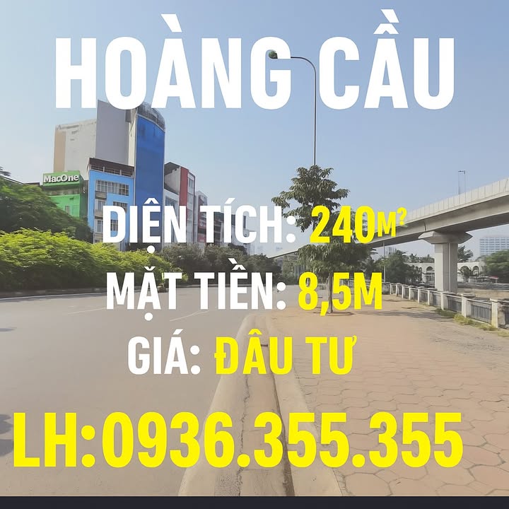 Đất mặt phố Hoàng Cầu, Đống Đa 240m² - Tiềm năng đầu tư sinh lời cao!