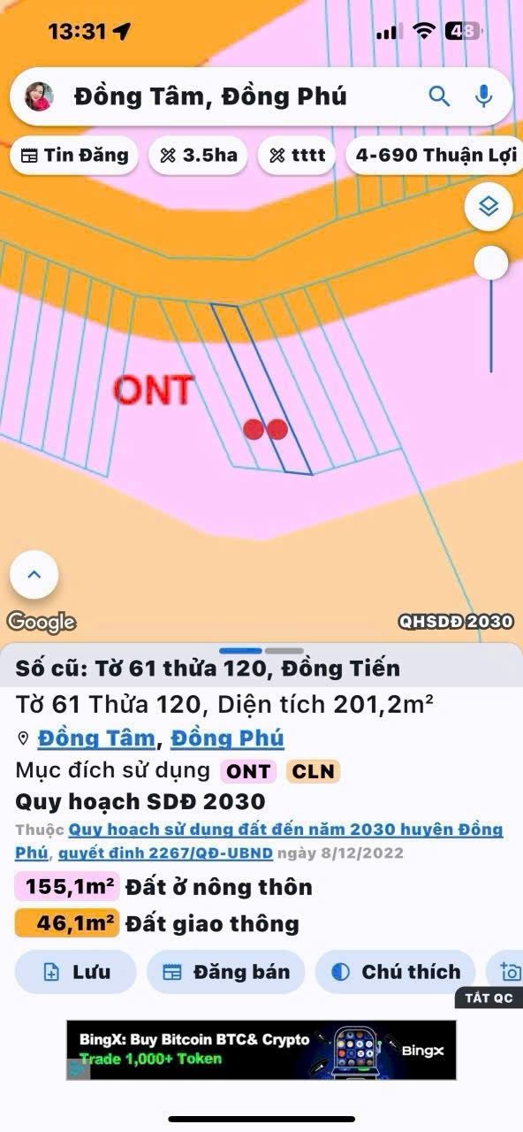 Đất thổ cư Đồng Tiến 200m² giá 190 triệu - Cơ hội đầu tư sinh lời!