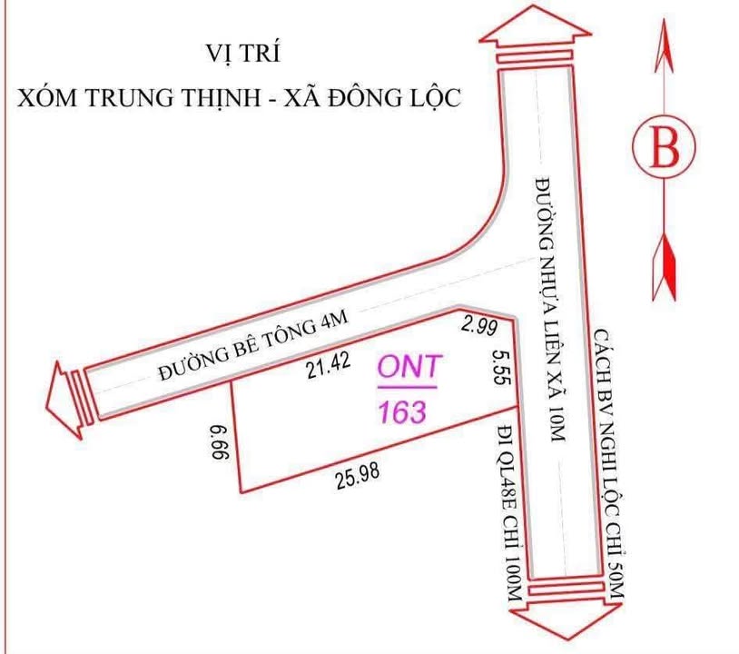 Đất Nghi Thịnh 163m² giá 1.8 tỷ - Lô góc 2 mặt đường, sổ đỏ chính chủ!