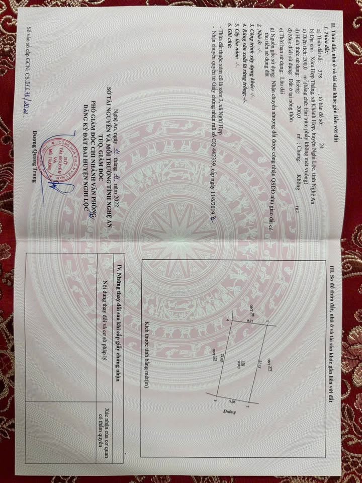 Đất Nghi Hợp 200m² giá 1.9 tỷ - Gần sân bóng thuận tiện!