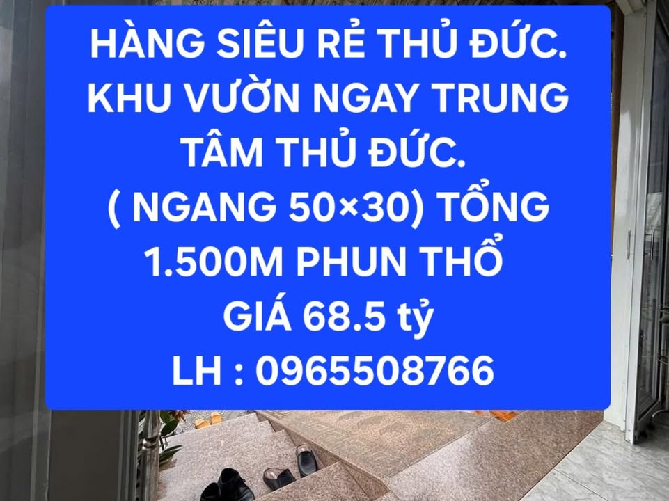Đất nền 1515m² tại Thủ Đức giá chỉ 60 tỷ - Cơ hội đầu tư hiếm có!