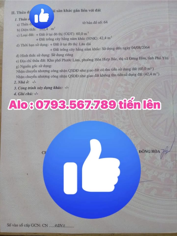 Đất nền Hòa Hiệp Bắc 102m² giá 485 triệu - Cơ hội đầu tư hấp dẫn!