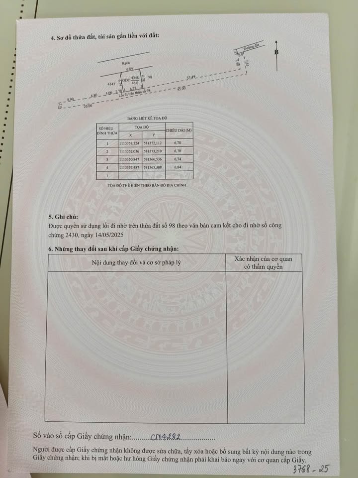 Đất thổ cư 46m² hẻm 4 Bùi Hữu Nghĩa, Bình Thủy - Giá chỉ 450 triệu VND!