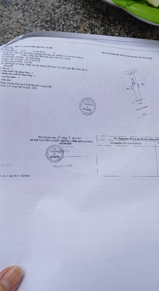 Đất nền Dĩ An 5m² giá 1.5 tỷ - Hướng Nam thoáng mát, cơ hội đầu tư tốt!