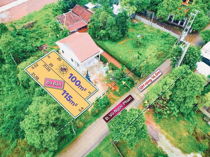 Bán gấp mặt tiền Vũ Ngọc Phan, Thủy Xuân, Huế 100m² giá 2.2 tỷ - Vị trí đẹp kinh doanh ngay!