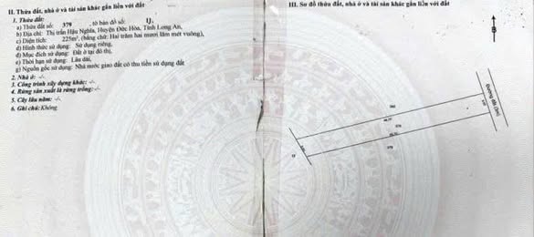 Đất thổ cư 445m² tại thị trấn Hậu Nghĩa - Giá 4.45 tỷ, vị trí đắc địa!