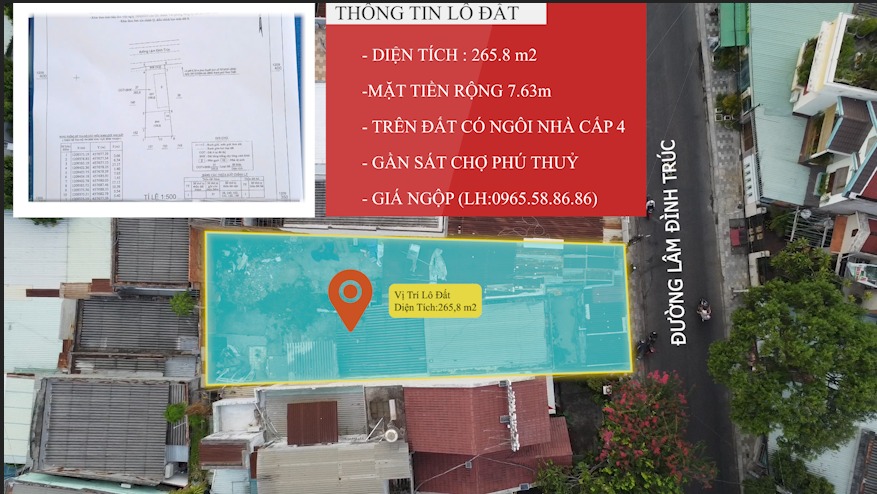 Đất nền Lâm Đình Trúc, Phú Thủy 265,8m² giá chỉ 7,1 tỷ - Cơ hội đầu tư không thể bỏ lỡ!