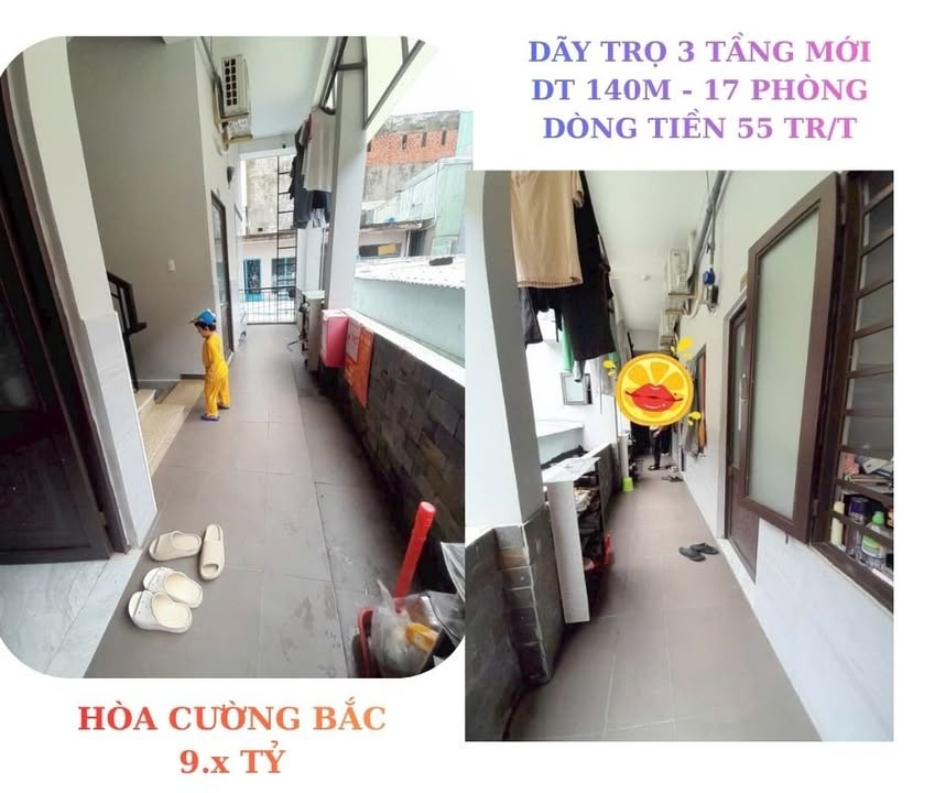 Dãy trọ 3 tầng tại Hòa Cường Bắc, 140m², giá chỉ 9.5 tỷ - Dòng tiền ổn định!