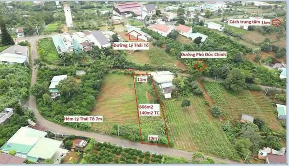 Đất 2 mặt tiền Phó Đức Chính Bảo Lộc 600m² giá 3.2 tỷ - Cơ hội đầu tư sinh lời!