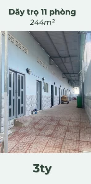 Dãy trọ 11 phòng tại Phước Lâm, Cần Giuộc - 244m² giá 3 tỷ - Sổ hồng riêng, thu nhập 13 triệu/tháng!