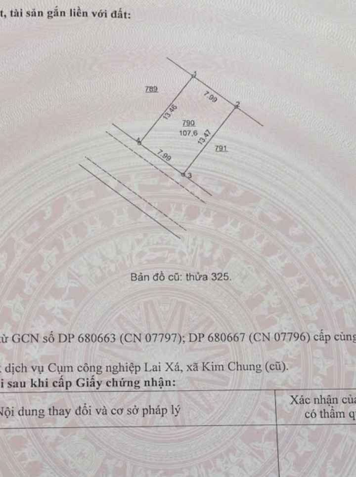 Đất dịch vụ Trúng Lai Xá, Hoài Đức 107.6m² giá đầu tư - Mặt tiền 7.99m cực đẹp!