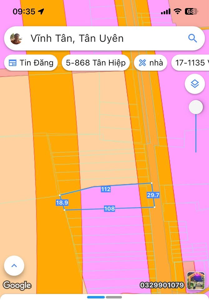 Đất mặt tiền đường DH409, Vĩnh Tân, 2510m² giá 10 tỷ - Cơ hội đầu tư tuyệt vời!