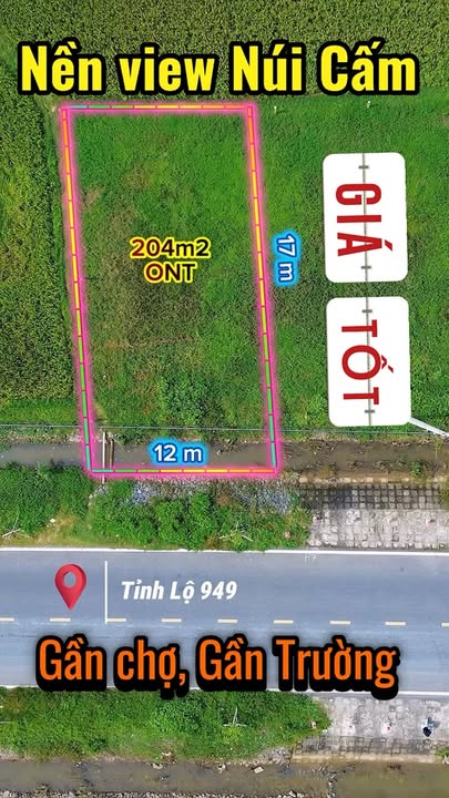 Đất nền mặt tiền Tỉnh Lộ 949, Tri Tôn 204m² - Cơ hội đầu tư tiềm năng!