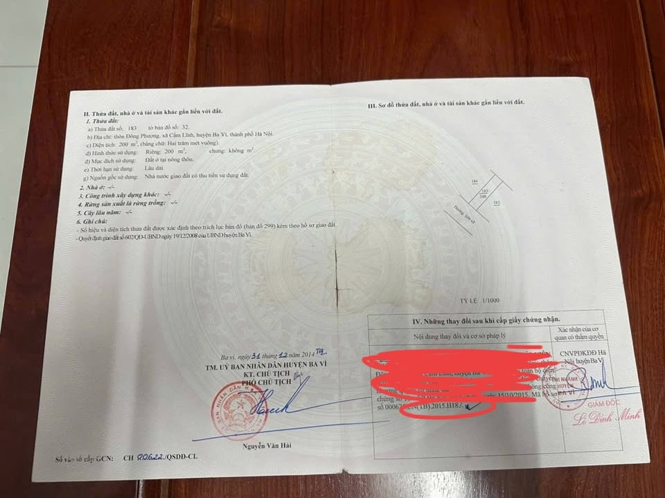 Đất nền Cẩm Lĩnh, Ba Vì 200m² giá thỏa thuận - Mặt tiền 7m, vị trí kinh doanh lý tưởng!