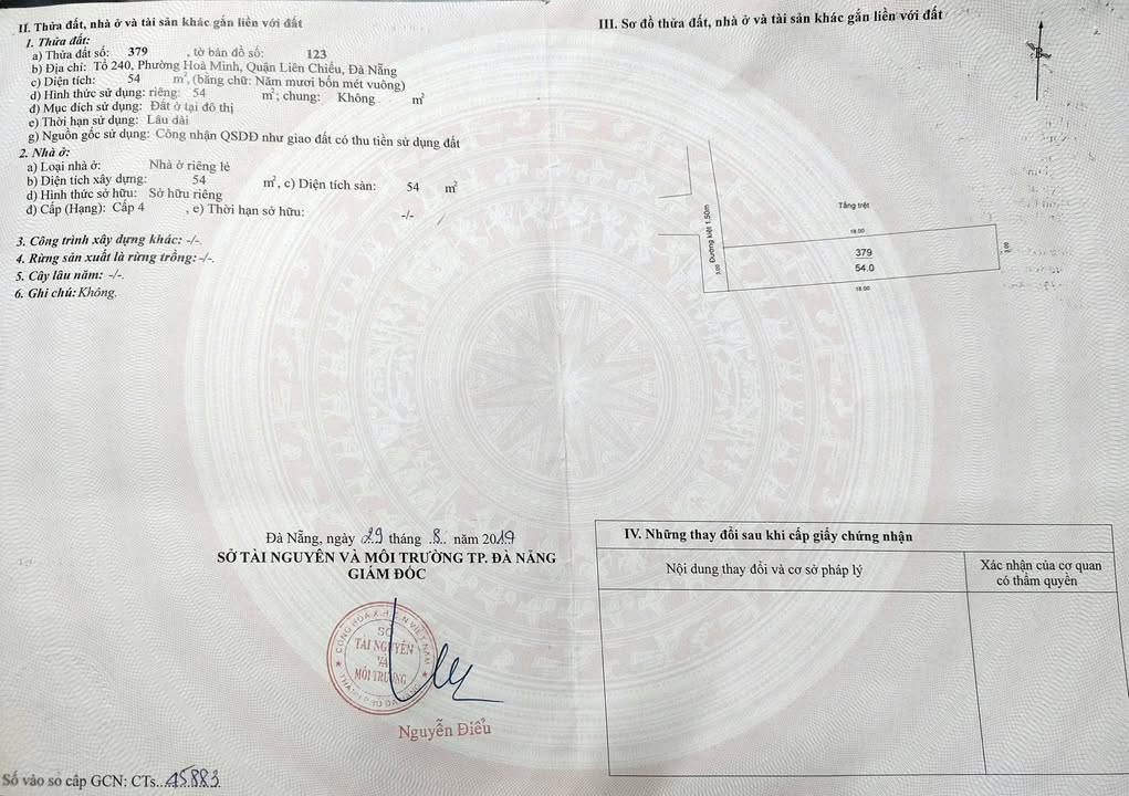 Nhà cấp 4 K62 Nguyễn Huy Tưởng 54m² giá 2.48 tỷ - Hỗ trợ vay ngân hàng!