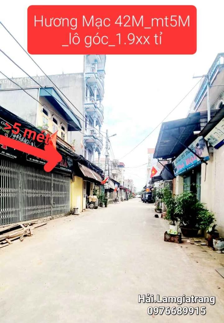 Đất kinh doanh mặt tiền khu phố Mai Động, Từ Sơn 42m² - Lô góc giá chỉ 1.9 tỷ!