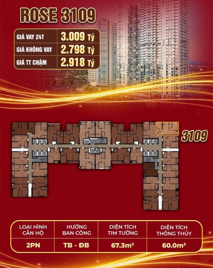 Căn hộ Rose Residence Hải Phòng 38m² giá chỉ 600 triệu - Sở hữu ngay căn hộ cao cấp!
