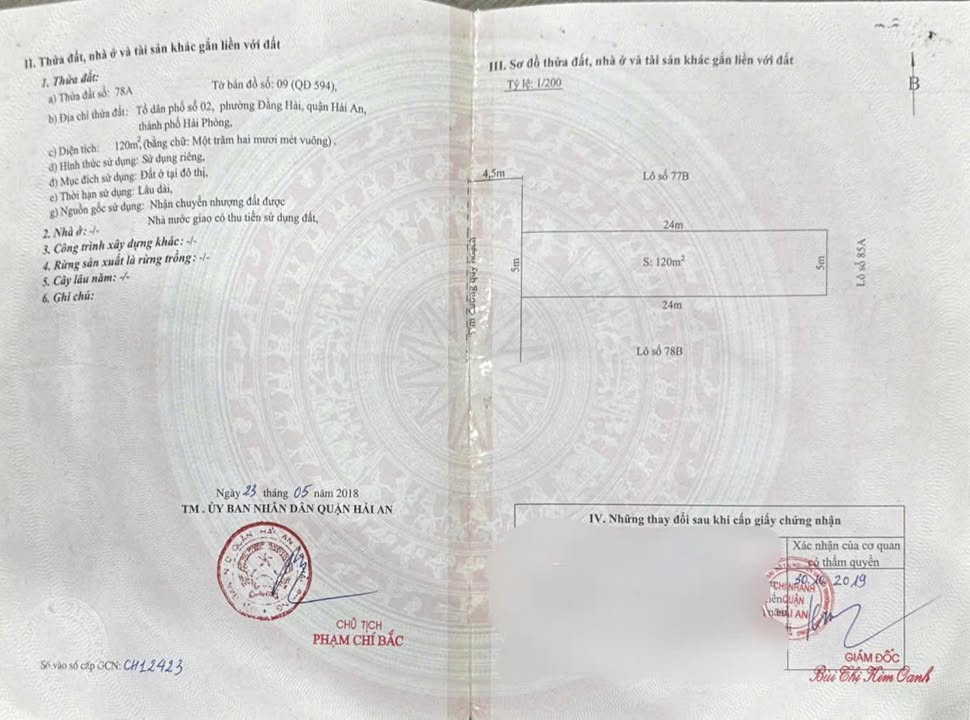 Lô đất TĐC Đồng Dứa - Đằng Hải - Hải An 120m² giá chỉ 4.8 tỷ - Cơ hội đầu tư hấp dẫn!