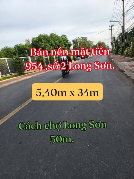 Đất nền mặt tiền đường lớn số 2 Long Sơn 183.6m² giá 2 tỷ - Kinh doanh thuận lợi!