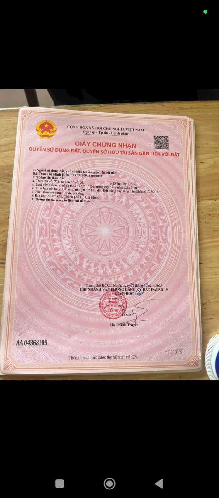 Đất nền Tân Phú Trung, Củ Chi 125m² giá từ 2,2 tỷ - Cơ hội đầu tư sinh lời!