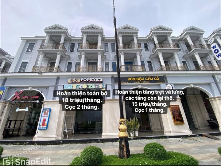 Cho thuê shophouse mặt tiền đường Mai Chí Thọ, Rạch Giá 5x22.5m chỉ 18 triệu/tháng