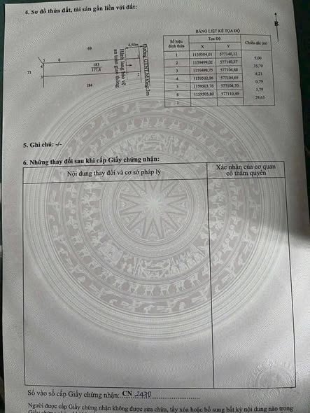 Đất thổ cư Vĩnh Bình, Châu Thành, Long An 175m² giá 539 triệu - Cơ hội vàng cho đầu tư!