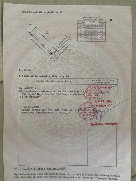 Đất nền 2 mặt tiền xã Long Khê, Cần Đước, 180m² giá 999 triệu - Bán gấp, cơ hội đầu tư!