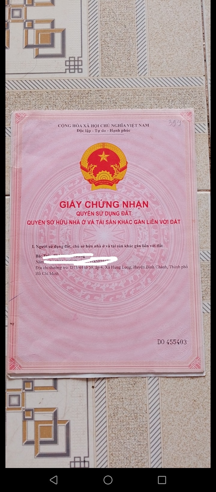 Đất thổ cư 115m² xã Phước Đông - Giá chỉ 1.1 tỷ, sổ hồng chính chủ!