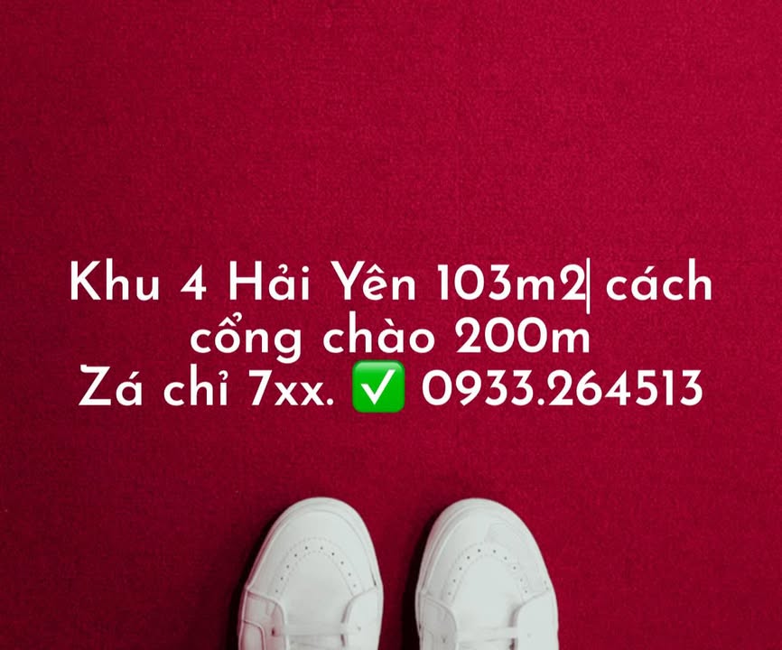 Đất nền khu 4 Hải Yên 103m² giá thỏa thuận - Cách cổng chào chỉ 200m!