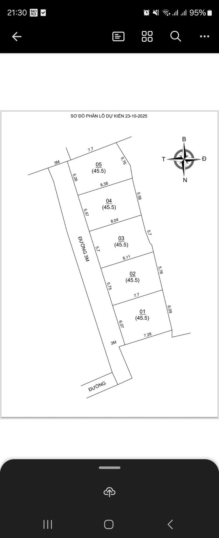 Đất nền liền kề đường Nam Thành, phường Phúc Thành, Ninh Bình - Diện tích 45,5m², giá chỉ 1 tỷ VND!