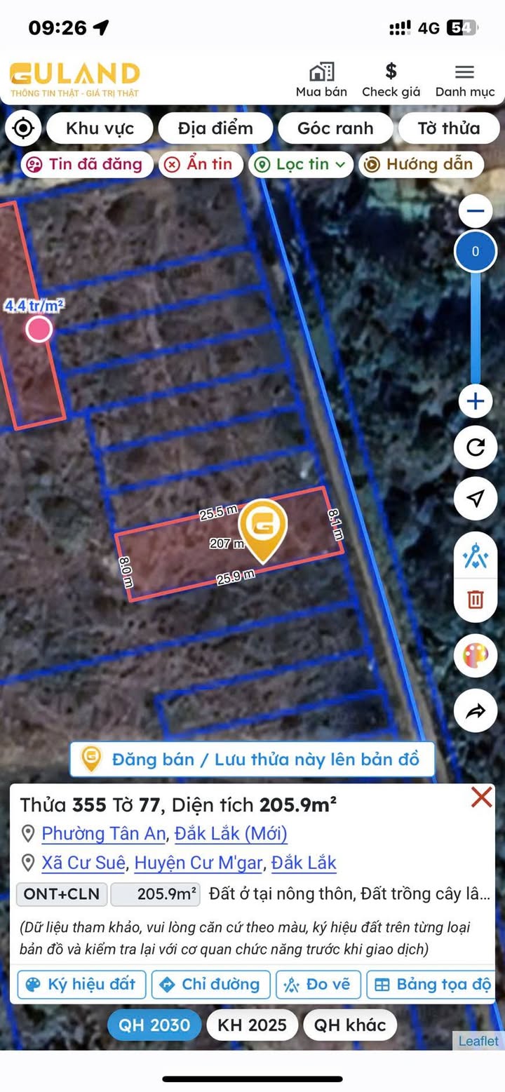 Đất thổ cư Tân An, Buôn Ma Thuột 200m² giá 1.15 tỷ - Sổ hồng chính chủ, gần Quốc Lộ!