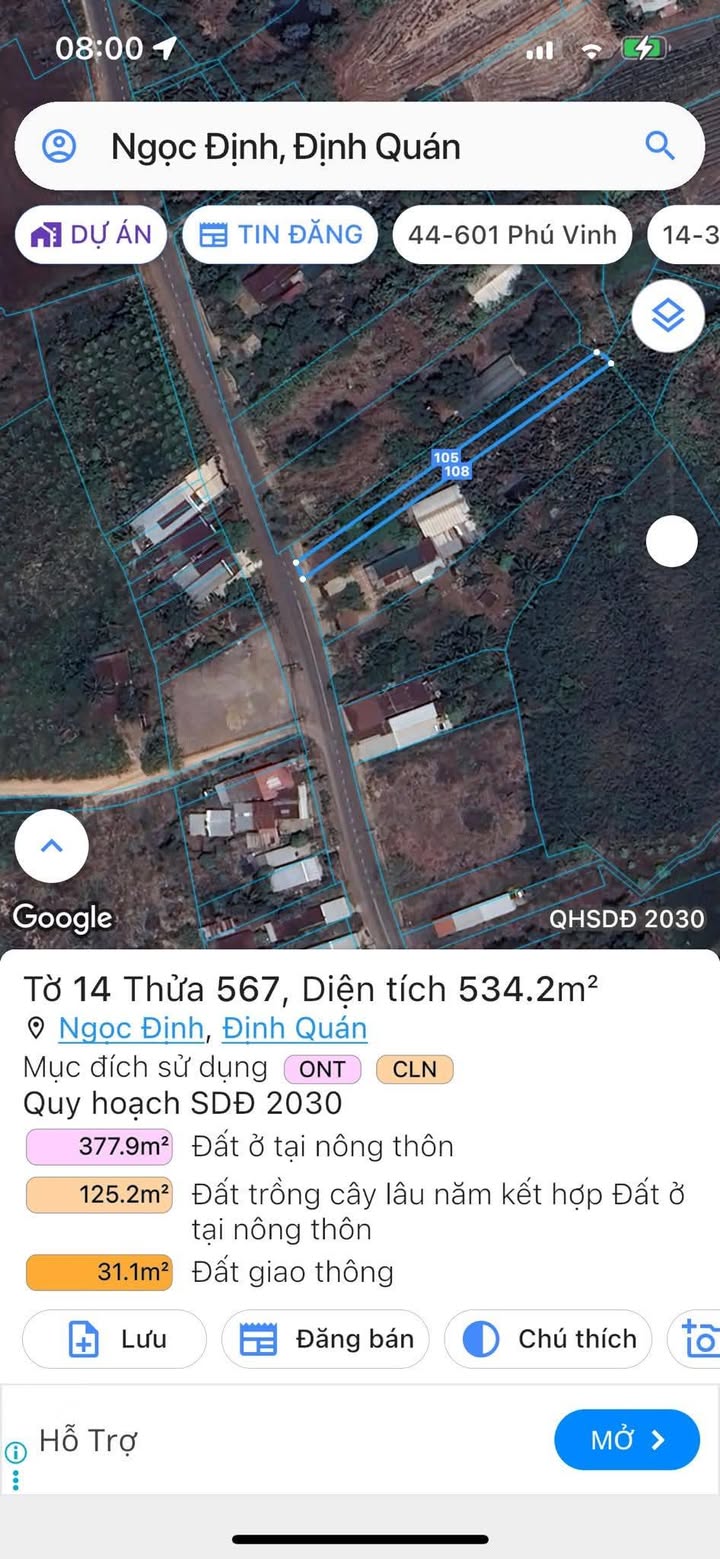 Đất thổ cư Ngọc Định 525m² giá chỉ 850 triệu - Đầu tư sinh lời ngay!