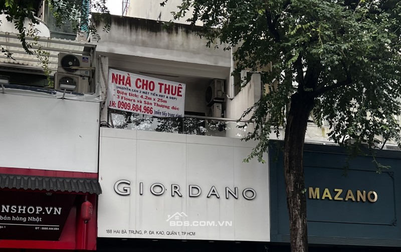 Nhà nguyên căn Quận 1, 105m² giá 210 triệu - Đường Hai Bà Trưng hai mặt tiền kinh doanh sầm uất!