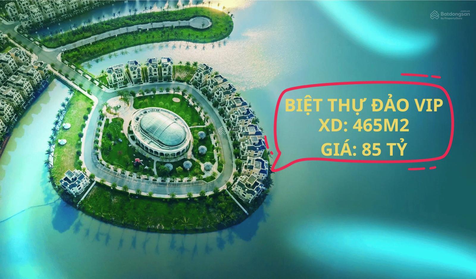 Biệt thự đảo Ngọc Trai Búp Sen phiên bản VIP giới hạn 465m² giá 85 tỷ - Đặc quyền sống đẳng cấp!