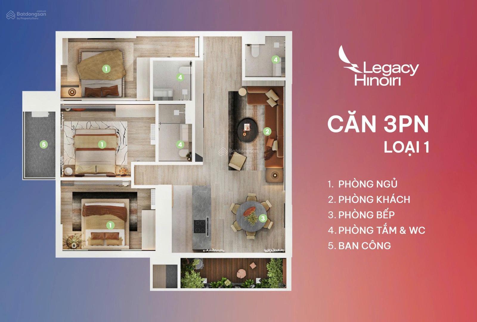 Chung cư Legacy Hinoiri Hòa Lạc 2-3PN giá chỉ từ 5.7 tỷ - Chiết khấu 210 triệu cho 20 căn đầu tiên!
