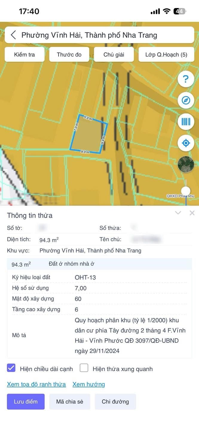 Bán đất hẻm ô tô đường Dương Vân Nga 42.6m² giá 2.05 tỷ - Cách biển 850m!