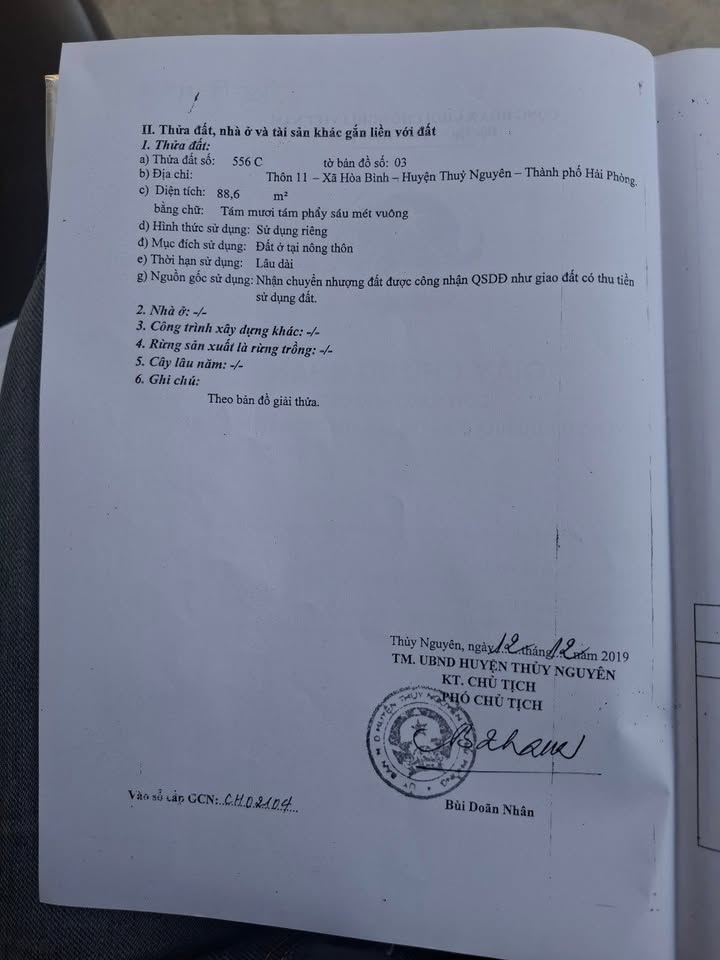 Đất nền Hòa Bình Thủy Nguyên 88m² giá 2 tỷ - Cơ hội đầu tư hấp dẫn!