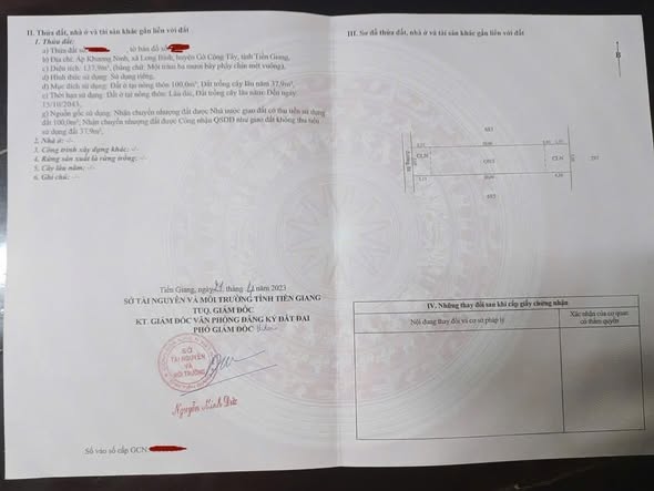 Đất nền chính chủ Gò Công Tây 137.9m² giá 380 triệu - Đầu tư sinh lời!