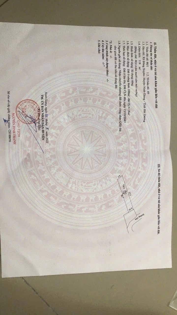 Đất nền Đông Xuyên Ninh Giang 118m² giá thỏa thuận - Cơ hội đầu tư tuyệt vời!