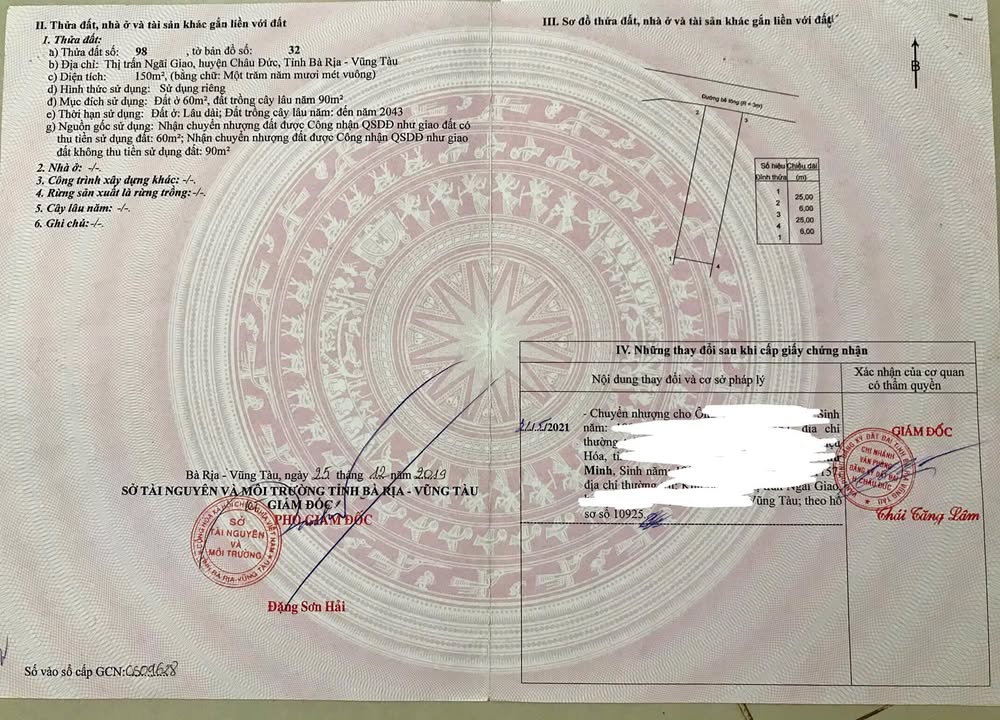 Đất nền trung tâm Ngãi Giao 150m² giá 1.18 tỷ - Đầu tư tiềm năng ngay hôm nay!