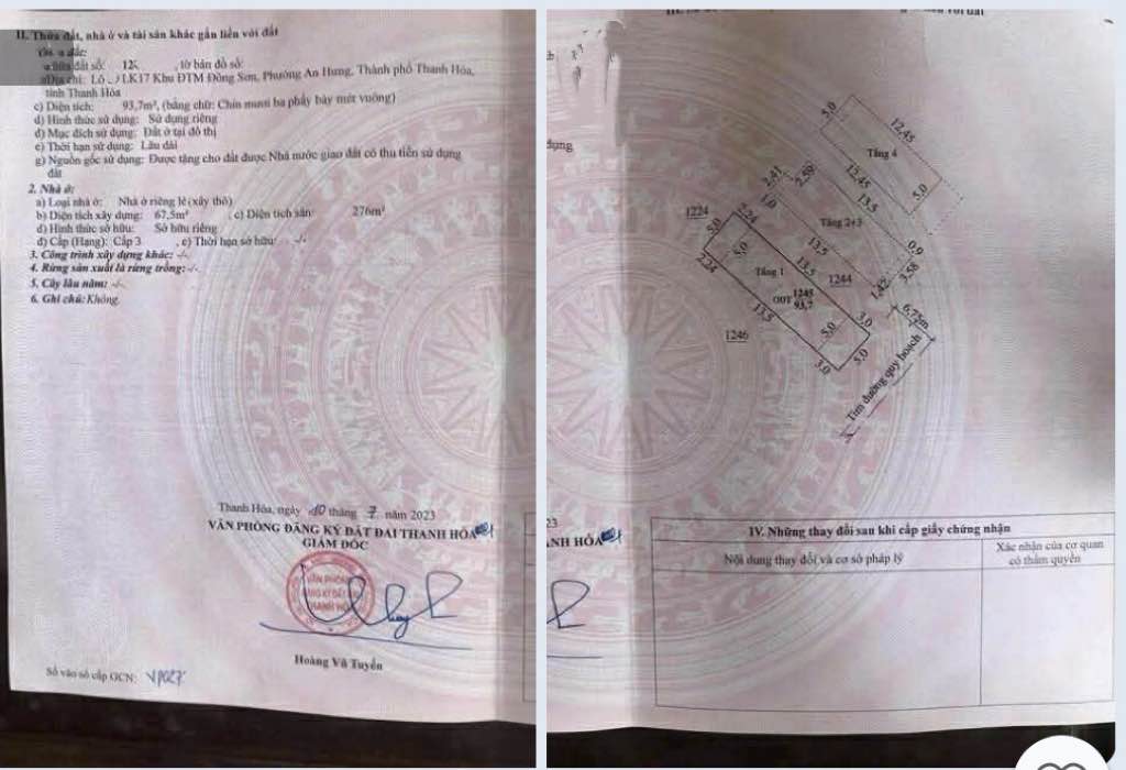 Nhà 4 tầng tại Phường Hạc Thành, Thanh Hóa 93.7m² giá 5.6 tỷ - Sổ hồng chính chủ, gần chợ và trường học!