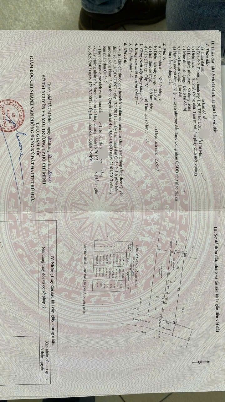 Đất Thạnh Mỹ Lợi Thủ Đức 85,9m² giá 6,6 tỷ - Đầu tư sinh lời ngay!