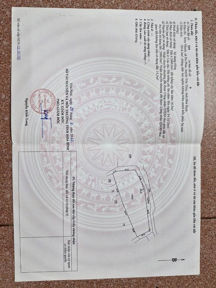 Lô đất đẹp Đa Phúc, Yên Thủy, Hòa Bình 2014m² giá 2 tỷ - Tiềm năng phát triển vượt bậc!