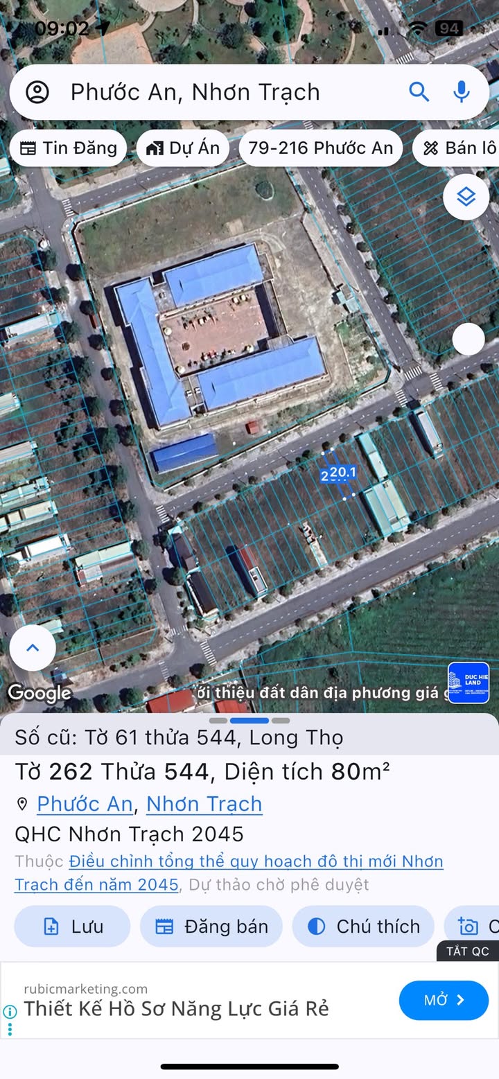 Đất nền TĐC xã Long Thọ, Nhơn Trạch 80m² giá 1 tỷ - Đầu tư sinh lời ngay!