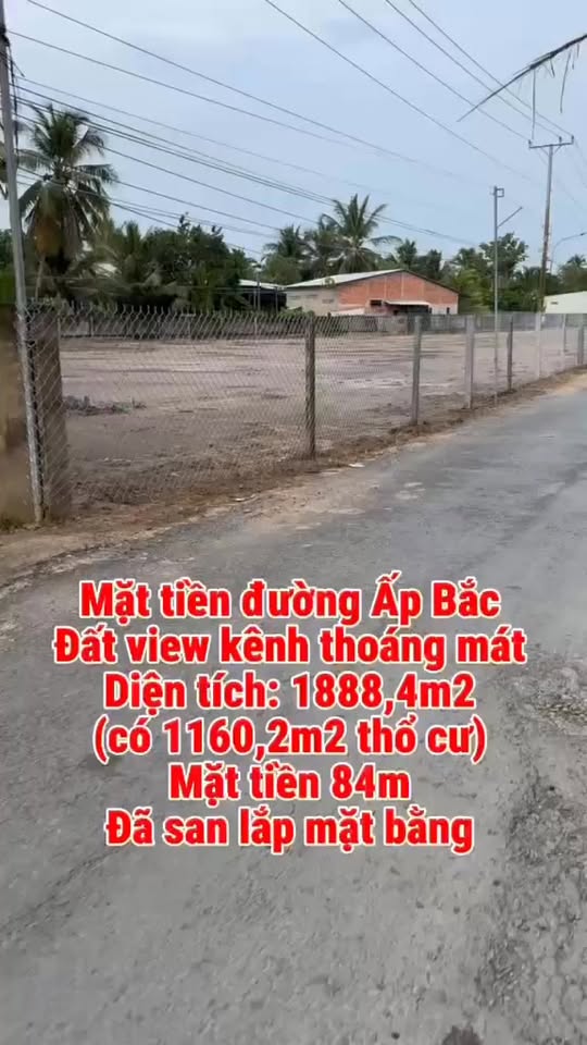 Đất nền Ấp Bắc, Cai Lậy 1888m² giá 10 tỷ - Pháp lý rõ ràng, đầu tư sinh lời!