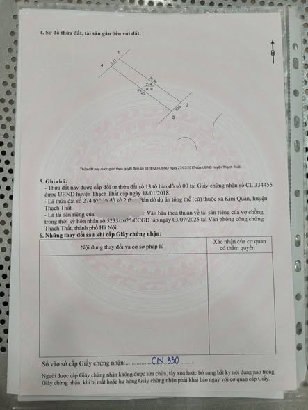 Đất thổ cư Kim Quan, Thạch Thất 70m² - Vị trí đắc địa, dân cư đông đúc!