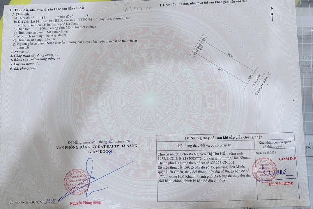 Đất Hòa Phú 100m² hướng Đông Nam giá 5.19 tỷ - Gần đường Hoàng Thị Loan!