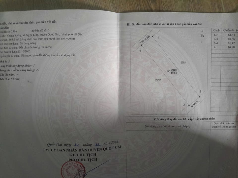 Đất nông nghiệp 665m² tại Ngọc Bài, Quốc Oai - Giá chỉ 240 triệu!