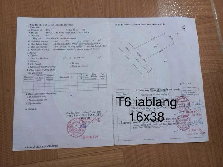 Đất thổ cư mặt tiền đường Quang Trung, xã Ia Blang, 608m² giá 900 triệu - Kinh doanh sầm uất!