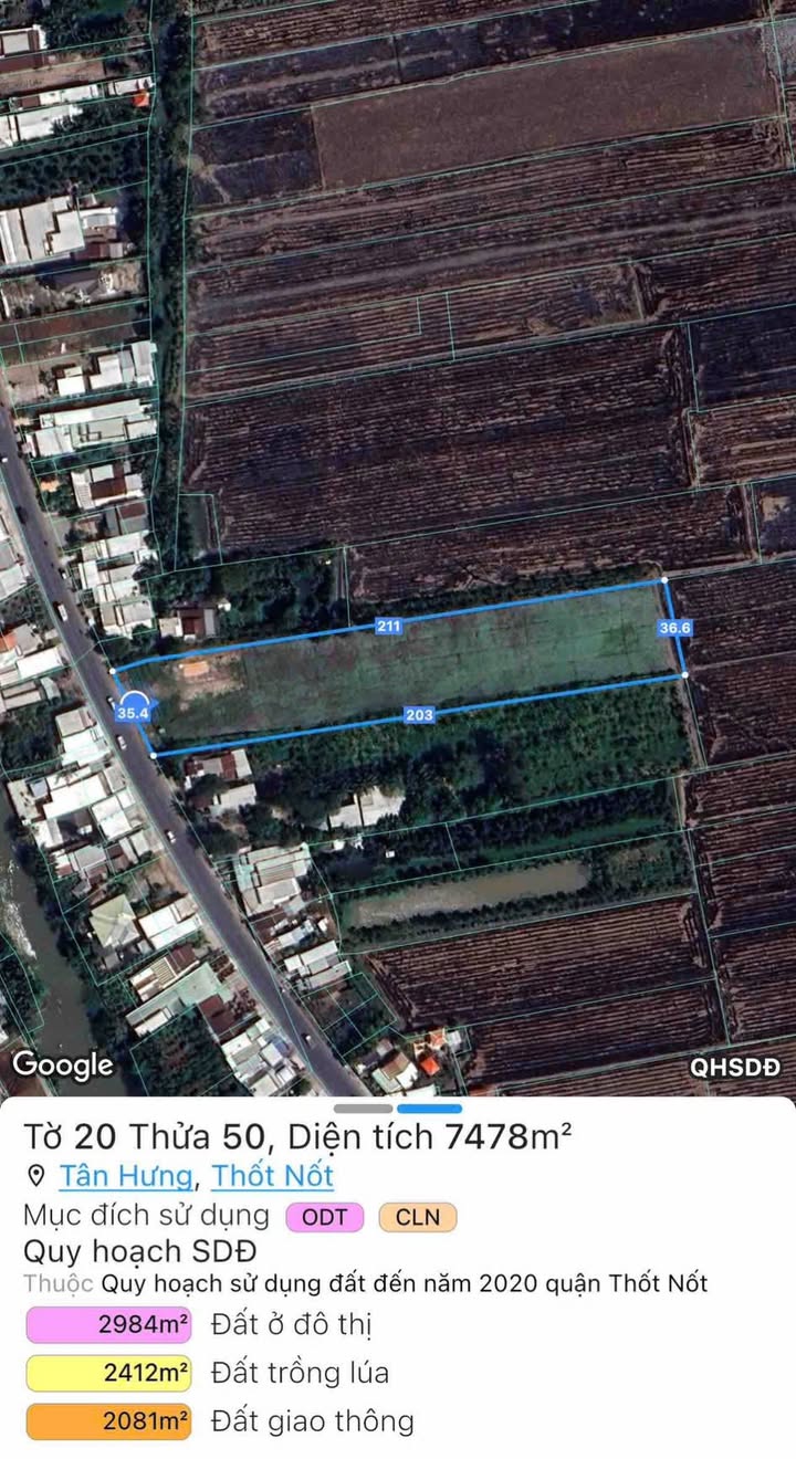 Đất mặt tiền QL91, khu Tân Lợi 1, 7024m² chỉ 17 tỷ - Phù hợp mở công ty!